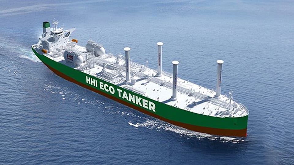 Hyundai Heavy Cleared to Offer LNG-Fueled VLCC with Rotor Sails