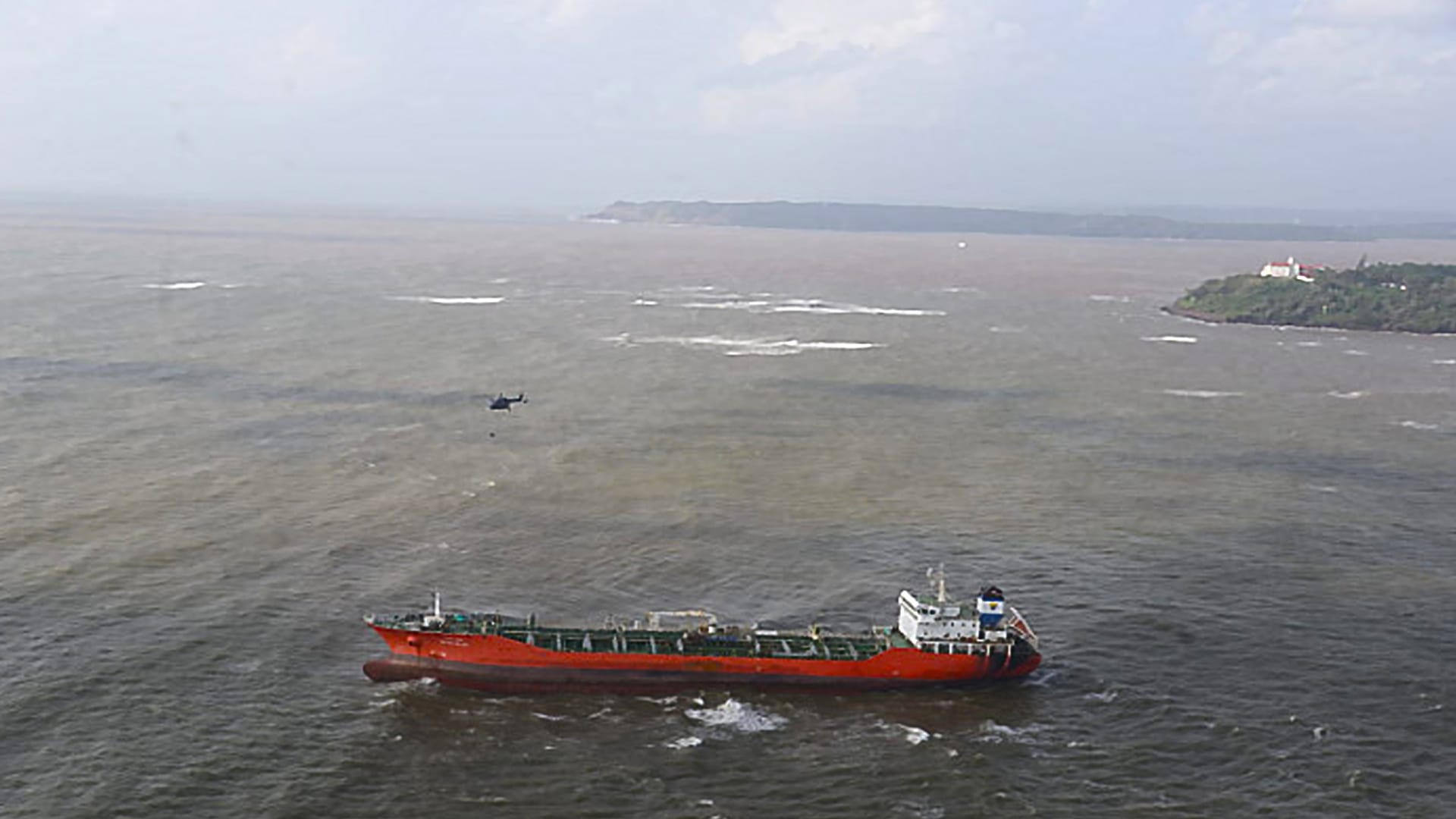 Chemical Tanker Runs Aground off Goa, India