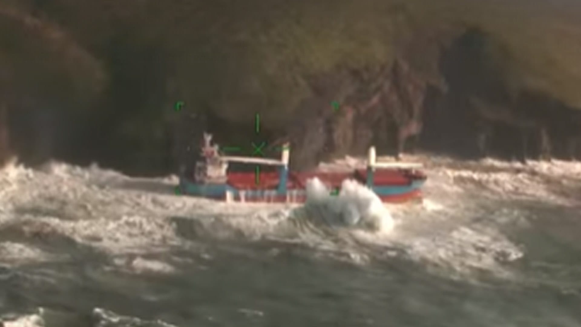 Video: Cargo Ship Crashes Into Cliff off Sardinia, Crew Evacuated