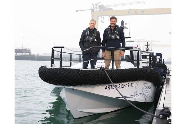 Matt Beeton and Iain Percy Image: Port of Tyne, Artemis Technologies 